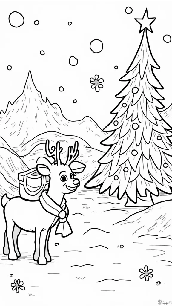 pixar christmas coloring pages